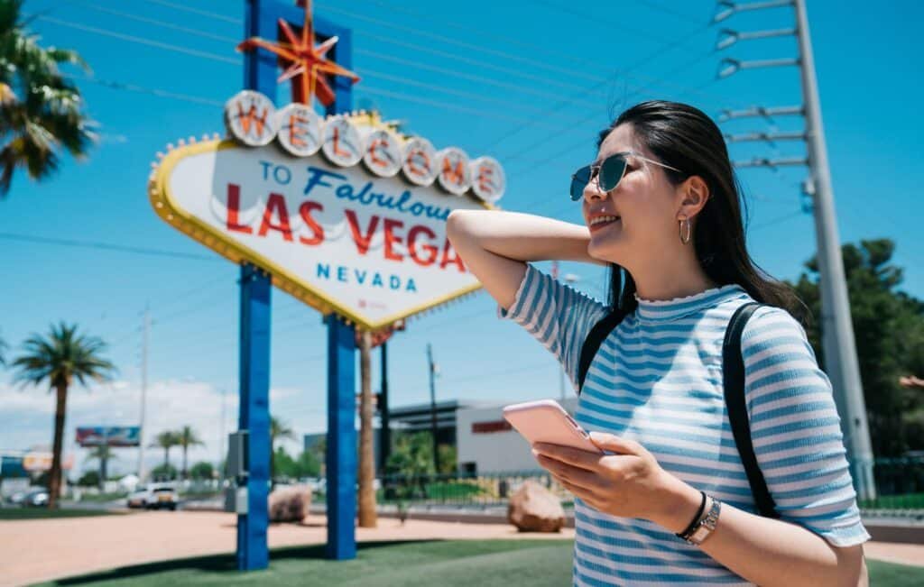Mulher em Las Vegas